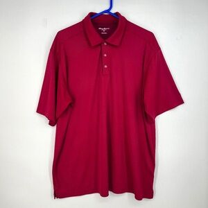 Tommy Armour Mens XXL Golf Polo Shirt Raspberry Pink Geometric Pattern Short Slv